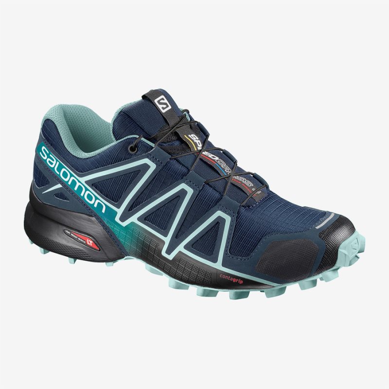 Salomon SPEEDCROSS 4 W Womens Trail Running Shoes Navy UK IQHK